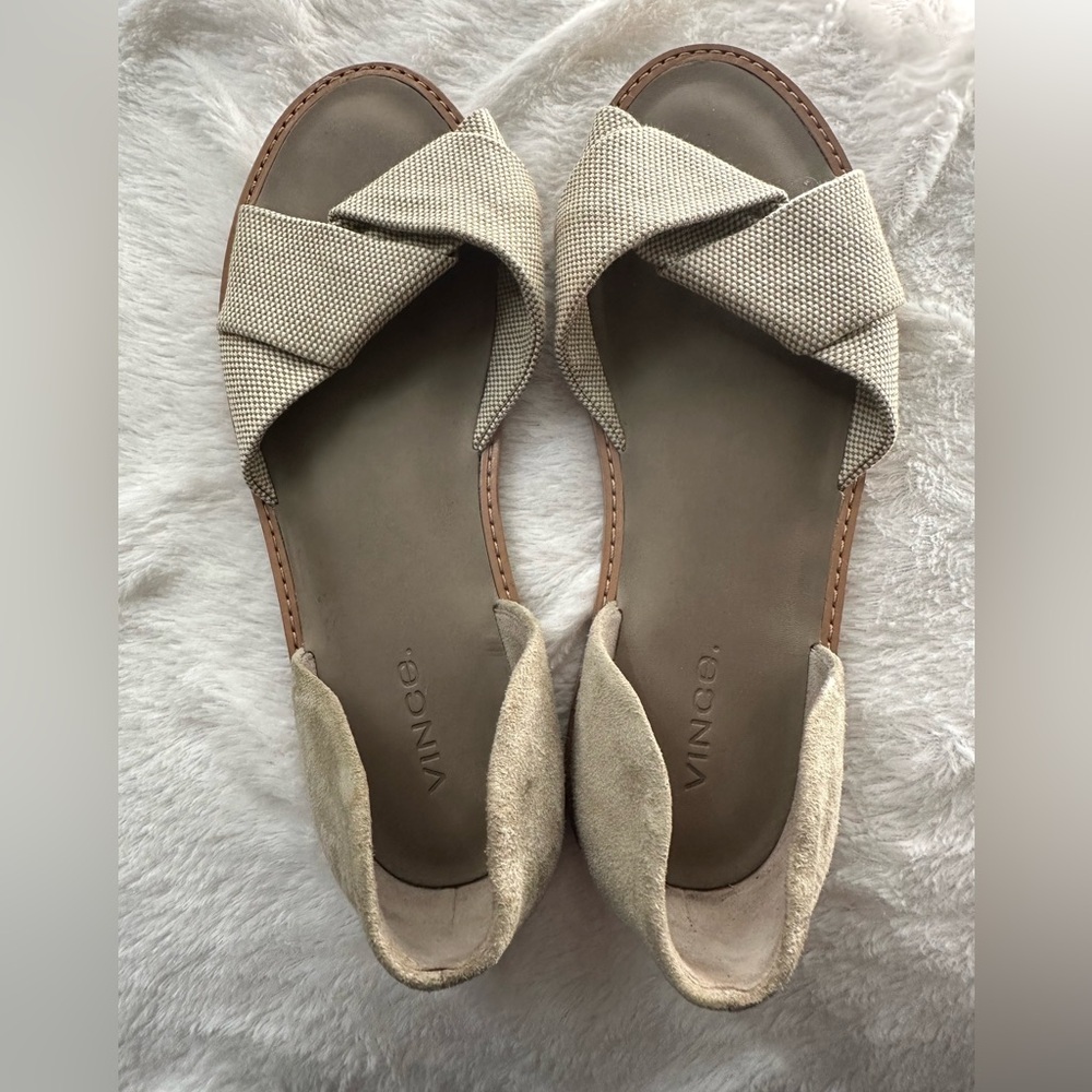 Vince Suede and Fabric Sandals Size 5